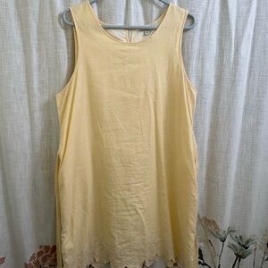 Croft & Barrow Light Yellow Sleeveless Mini Dress